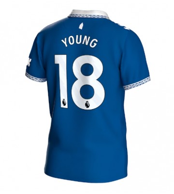 Everton Ashley Young #18 Replika Hjemmebanetrøje 2023-24 Kortærmet